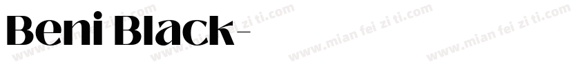 Beni Black字体转换